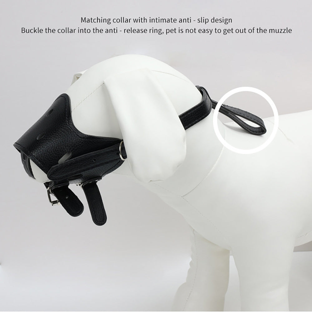 Moule en cuir pour chien, museau anti-aboiement sécurisé et confortable pour petits chiens moyens grands, respirant et ajustable, permet de boire et de pantaner, utilisé avec des colliers