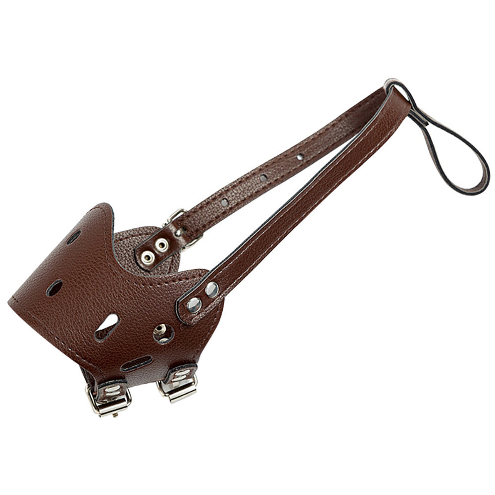 Moule en cuir pour chien, museau anti-aboiement sécurisé et confortable pour petits chiens moyens grands, respirant et ajustable, permet de boire et de pantaner, utilisé avec des colliers