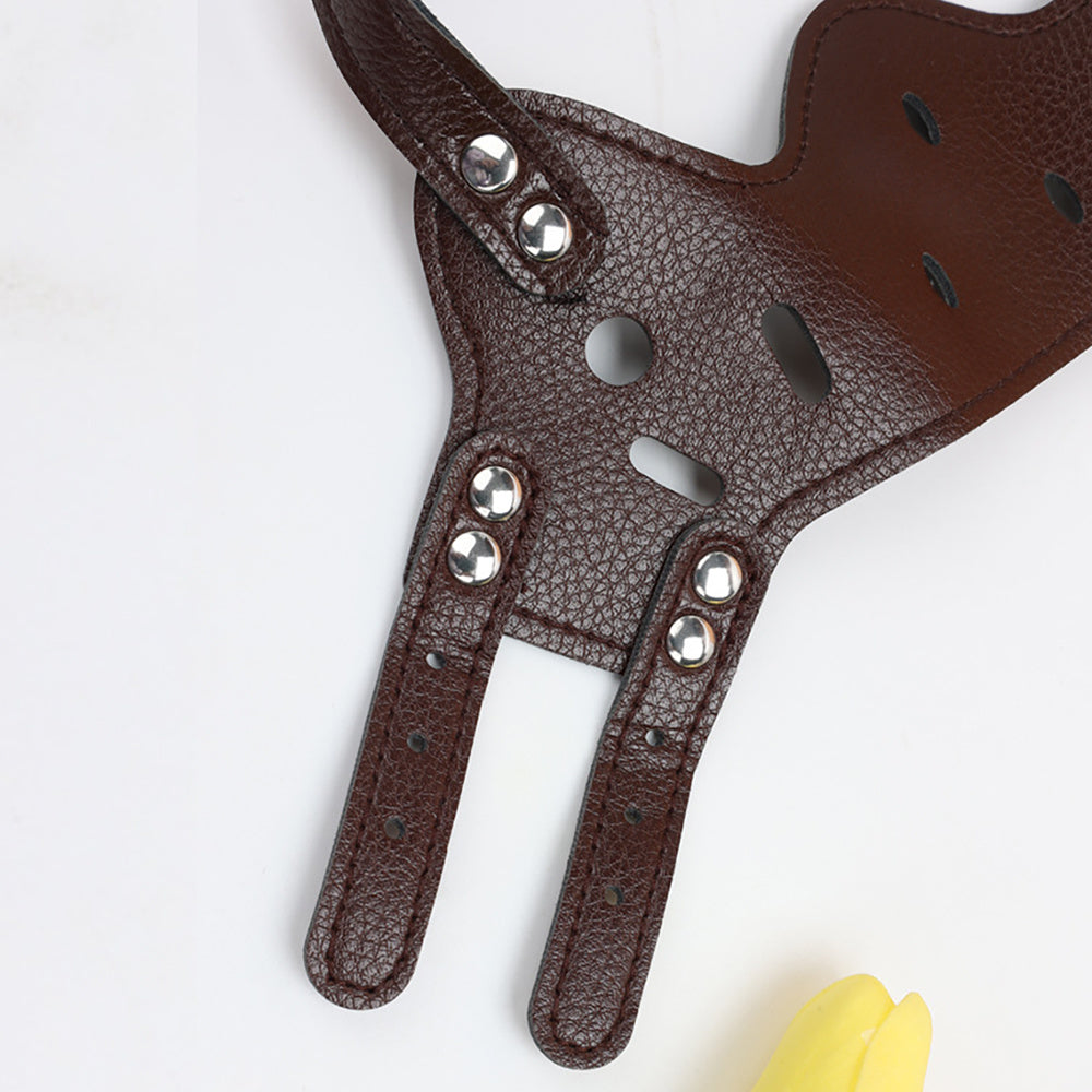 Moule en cuir pour chien, museau anti-aboiement sécurisé et confortable pour petits chiens moyens grands, respirant et ajustable, permet de boire et de pantaner, utilisé avec des colliers